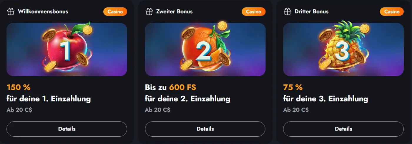 Martin Casino Willkommenspaket
