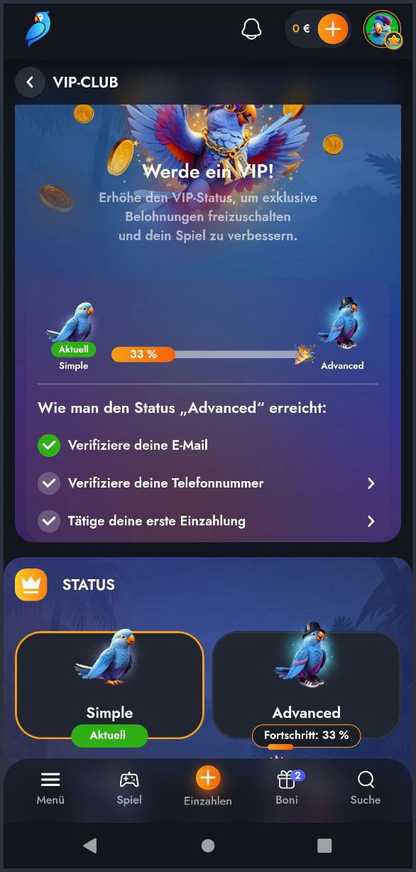 Exklusiver VIP-Club bei Martin Casino